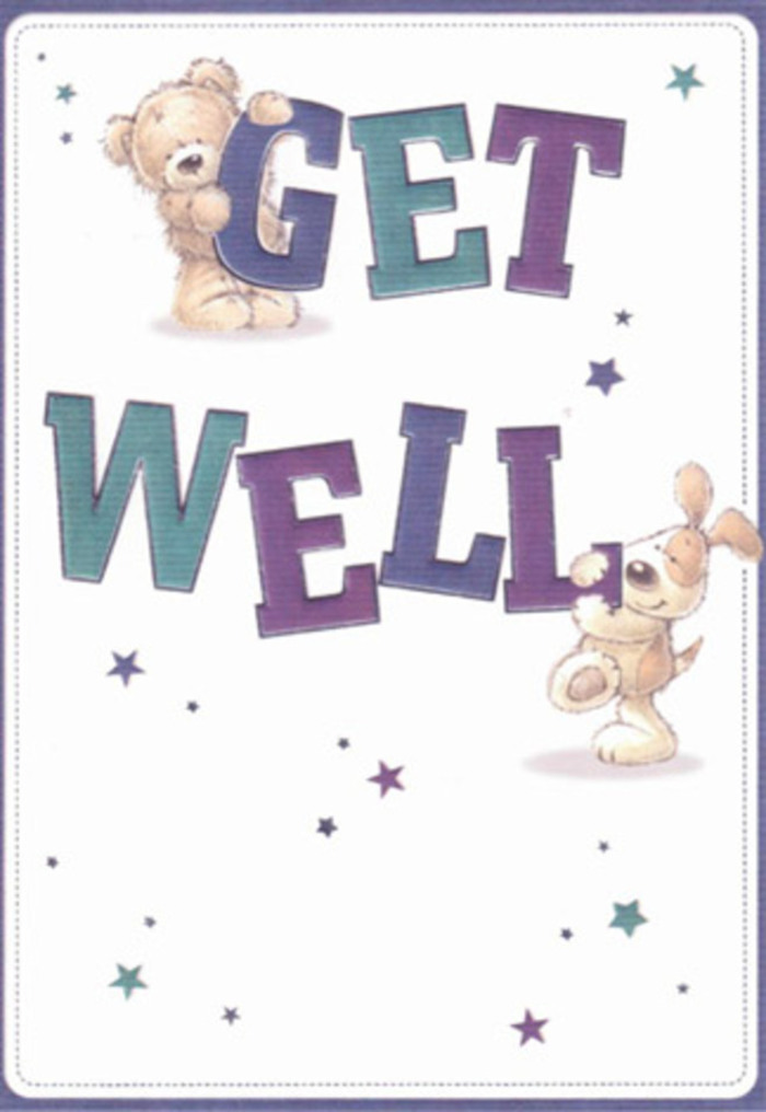 A heartfelt moment is rendered in this get well card, capturing the neighbourly kindness that pulses through Belmont. At the heart of the design are two delightful characters-a plush, smiling bear and a floppy-eared puppy, their soft textures illustrated so vividly one can almost feel the downy fur and brushed velvet under their fingertips. The pair is encircled by playful, dancing stars in blues and purples, which seem to carry wishes of wellness through the air like whispers winding down Parkside roads. The typography is bold, confident, and styled in vibrant shades of purple and aquamarine, grounding the cheerful message in visual harmony. Every detail feels intentional, from the gentle curves of the letters to the nuanced layering of the star motifs against the luminous cream background. The card's light, expressive palette and childlike innocence evoke the same uplifting spirit as a bouquet expertly arranged by Belmont Flowers-a composition tailored to lift spirits, offer reassurance, and wrap the recipient in warmth. Imagine presenting this card alongside an armful of locally sourced blooms; together, they create a moment of care, encouragement, and quiet celebration tailor-made for someone in recovery, no matter their age.